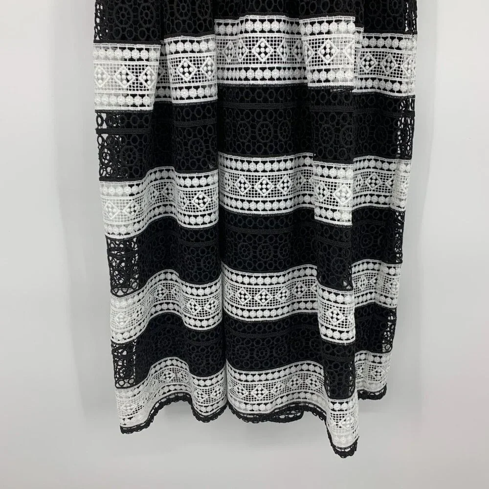 Kate Spade Dress Scenic Route Colorblock Lace Black V Neck NWT